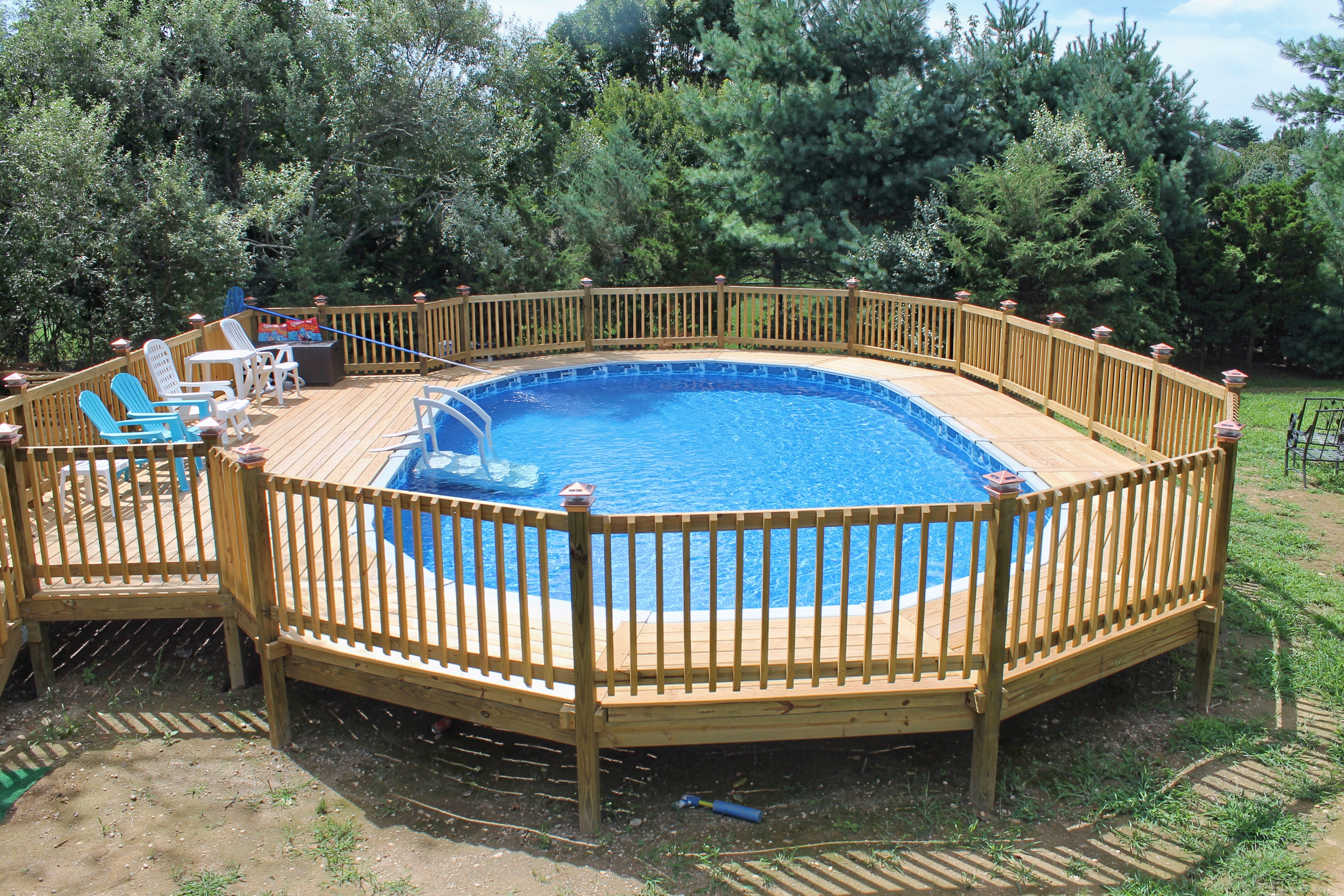 Above Ground Pool Installation Cost, Above Ground Pool With Deck Around It Cost