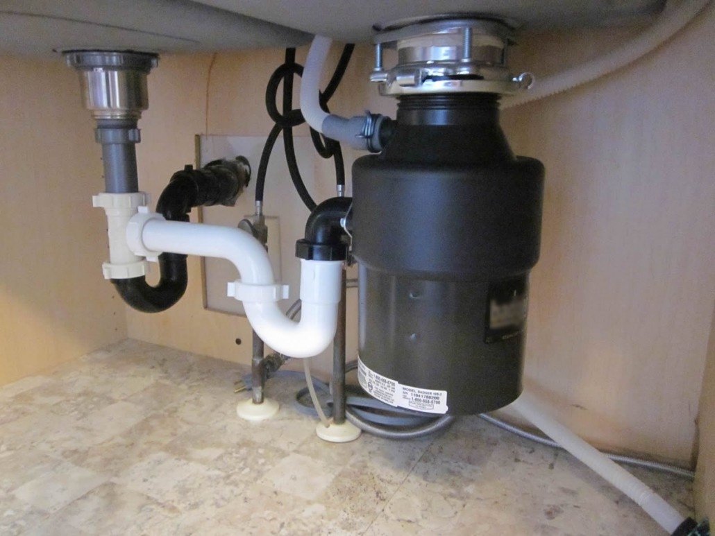 typical kitchen sink with garbage disposal