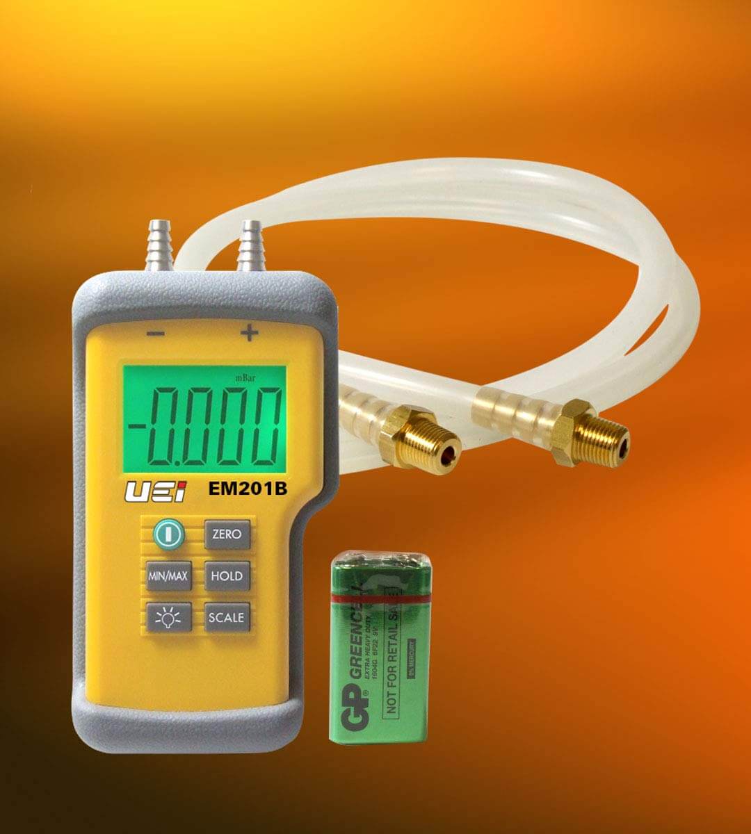 Dual LCD Display with Backlight Manometer Pressure Gauge HVAC Gas ...