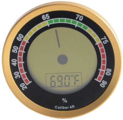 5. Caliber 4R Digital/Analog Hygrometer by Western Humidor