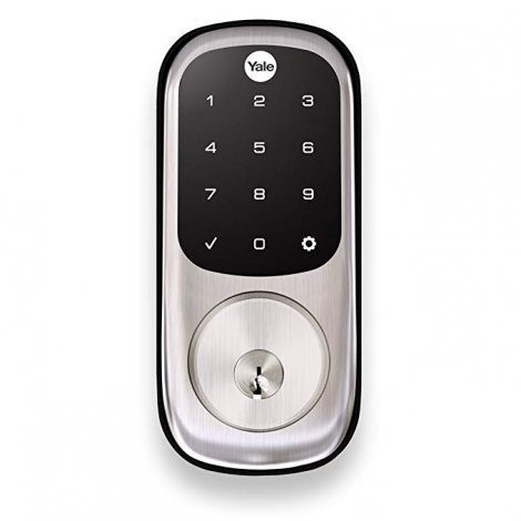 6. Yale Touchscreen Deadbolt with Z-Wave in Satin Nickel