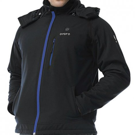 1. Ororo Men's Soft Shell Heated Jacket