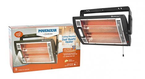 7. Comfort Zone Ceiling Mount Quartz Heater