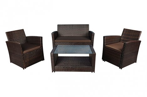 9. Modern Outdoor Garden 4 Piece Set