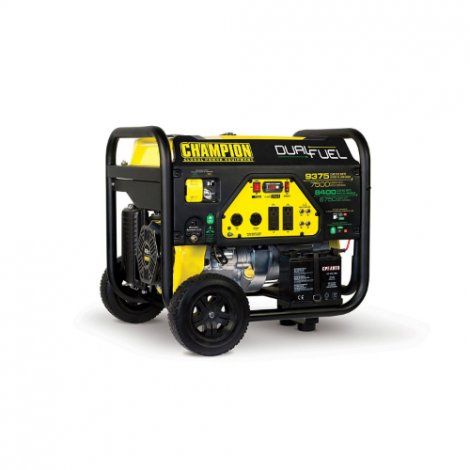 1. Champion 7500-Watt Dual Fuel Portable Generator