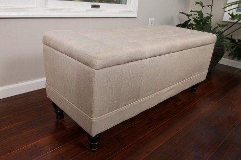9. Lift Top Storage Bench with Tufted Accents
