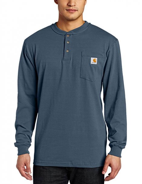 7. Carhartt Men's Workwear Pocket Long-Sleeve Henley
