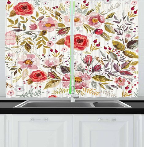 10. Vintage Kitchen Curtains by Ambesonne