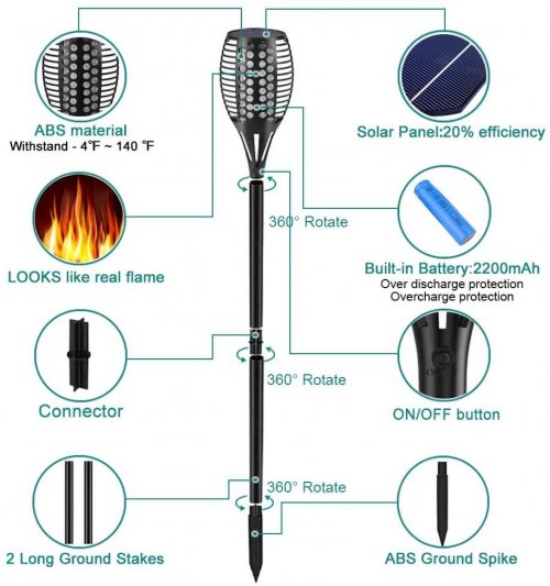 Aityvert Solar Flickering Flame Lights