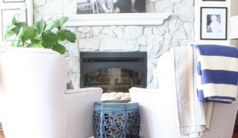 Painting over interior stone