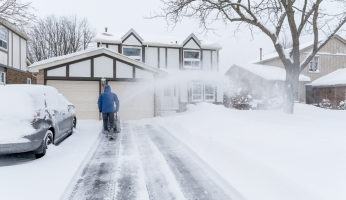 removing snow from your driveway