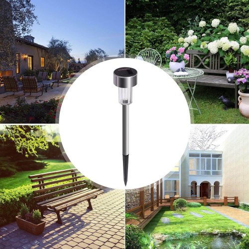 Sunnest Simple Stainless Steel Solar Patio Lights